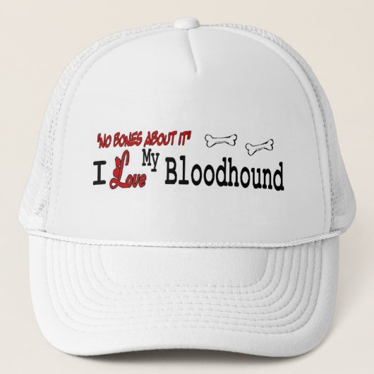 Bluthund (I Liebe) Hut Truckerkappe (Vorderseite)