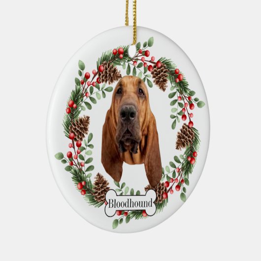 Bluthund Keramik Ornament (Rechts)