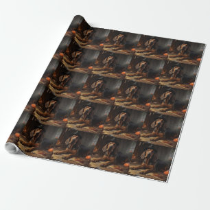 Bluthund-Kürbisse Halloween Gruselig Geschenkpapier