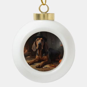 Bluthund-Kürbisse Halloween Gruselig Keramik Kugel-Ornament