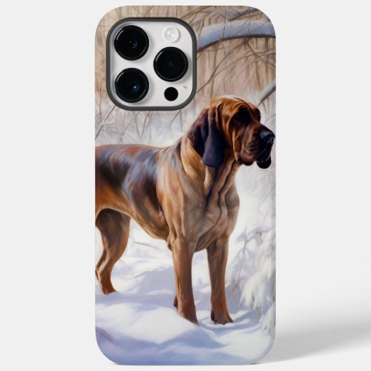 Bluthund Lass-es-Schnee-Weihnachten Case-Mate iPhone Hülle (Rückseite)