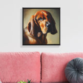 Bluthund Leinwanddruck (Insitu (Wohnzimmer))