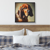 Bluthund Leinwanddruck (Insitu (Schlafzimmer))