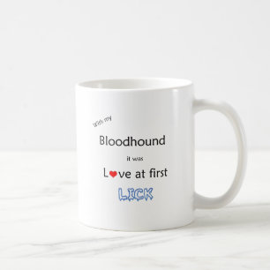 Bluthund-Liebe zuerst lecken Kaffeetasse