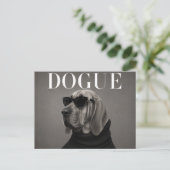 Bluthund Luxus Canine Couture Postkarte (Stehend Vorderseite)
