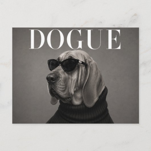 Bluthund Luxus Canine Couture Postkarte (Vorderseite)