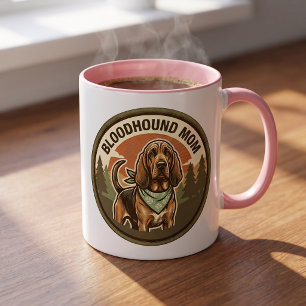 Bluthund-Mama-Kaffeetasse   Geschenk für Hound-Dog Tasse
