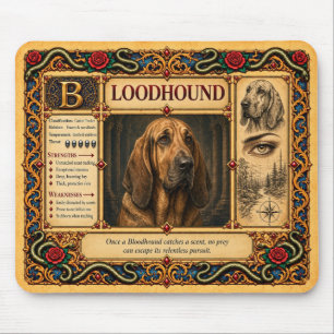 Bluthund, mittelalterliche Bestiarien-Kunst Mousepad