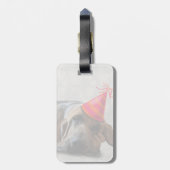 Bluthund nach dem Party Gepäckanhänger (Rückseite vertikal)