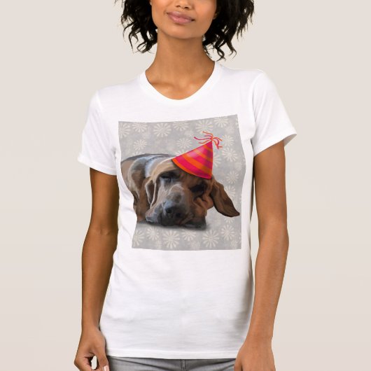 Bluthund nach dem Party T-Shirt (Vorderseite)