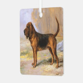 Bluthund Ornament Aus Metall (Vorderseite links)