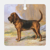 Bluthund Ornament Aus Metall (Vorderseite)