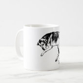 Bluthund-Porträt | Ink Dog Tasse (Vorderseite Links)