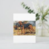 Bluthund Postkarte (Stehend Vorderseite)