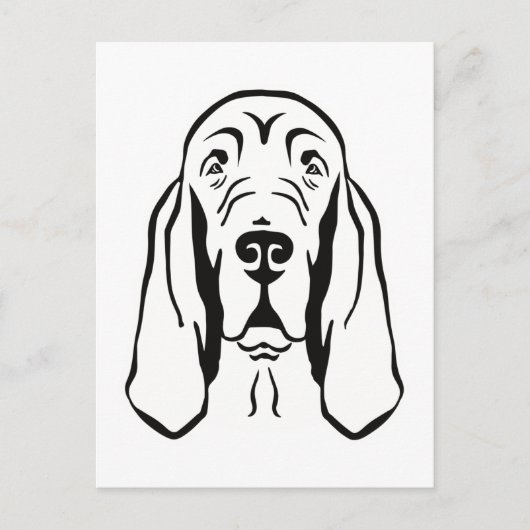 Bluthund Postkarte (Vorderseite)