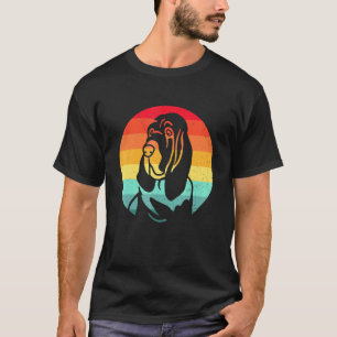 Bluthund Retro-Kunstwerk Vintage-Sonnenuntergang B T-Shirt