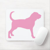 Bluthund (Rosa) Mousepad (Mit Mouse)