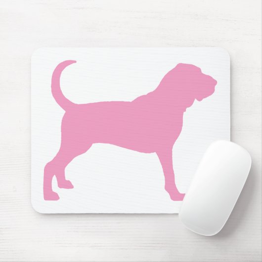 Bluthund (Rosa) Mousepad (Mit Mouse)