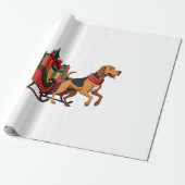 Bluthund-Schlitten Puller Geschenkpapier (Ungerollt)