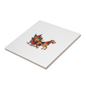 Bluthund-Schlittenzieher Fliese (Seite)