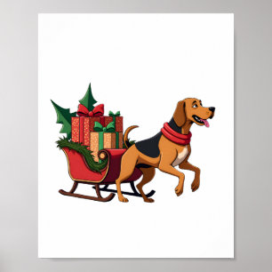 Bluthund-Schlittenzieher Poster