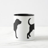 Bluthund (Schwarzes) Tasse (Zentrum)