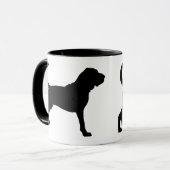 Bluthund (Schwarzes) Tasse (Vorderseite Links)