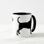 Bluthund (Schwarzes) Tasse (VorderseiteRechts)