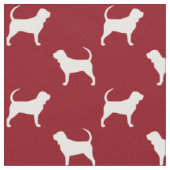 Bluthund-Silhouette-Muster Stoff (Nahaufnahme)