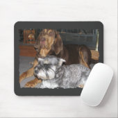 Bluthund und Zwergschnauzer Mousepad (Mit Mouse)