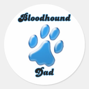 Bluthund Vater Blue Pawprint - Aufkleber
