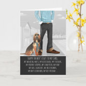 Bluthund vom Tag des Hundes Vatertag Karte (Gelbe Blume)