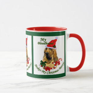 Bluthund-Weihnachtsgeschenke Tasse