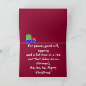 Bluthund-Weihnachtskarte Feiertagskarte (Innenseite)