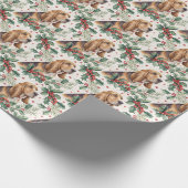 Bluthund-Weihnachtspapier Geschenkpapier (Ecke)