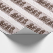 Bluthund-Welpen Geschenkpapier (Ecke)