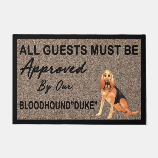 Bluthundegeschenke, Bluthund-Erwärmung Fußmatte (Vorderseite)