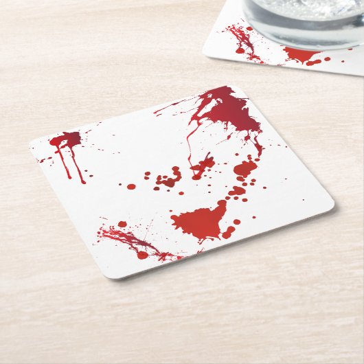 blutig rechteckiger pappuntersetzer (angewinkelt)