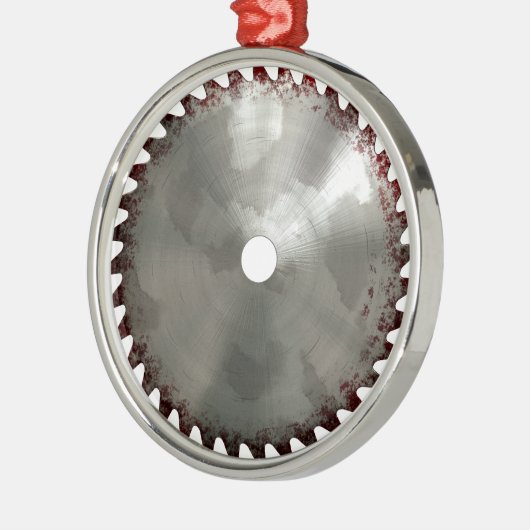 Blutig Sägeblatt Silbernes Ornament (Links)