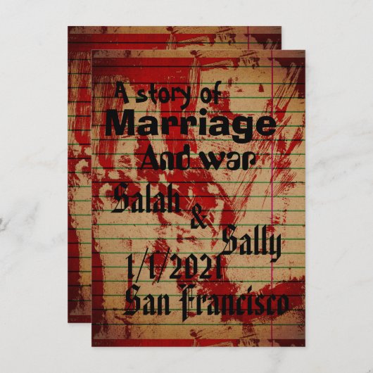 blutige Einladung (Vorne/Hinten)