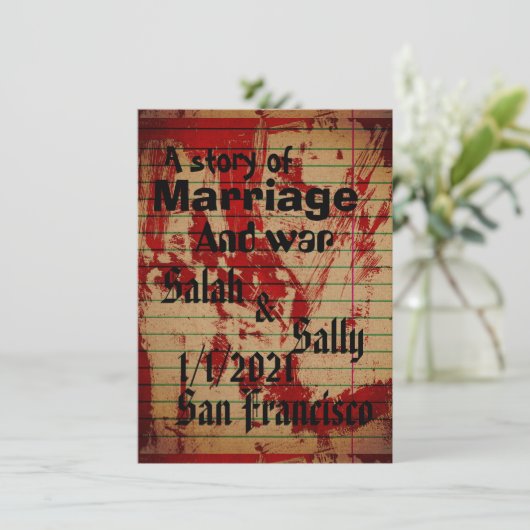 blutige Einladung (Stehend Vorderseite)