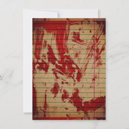 blutige Einladung (Rückseite)