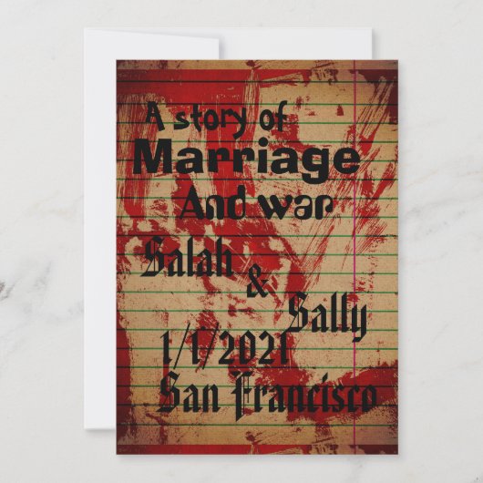 blutige Einladung (Vorderseite)