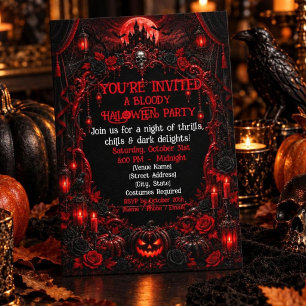 Blutige Gothic-Halloween-Party - Verlassenes Schlo Einladung