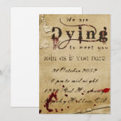 Blutige Halloween-Einladung Einladung (Vorne/Hinten)