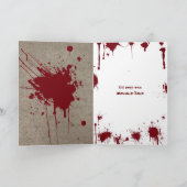 Blutige Halloween-Karte Karte (Innenseite)