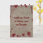 Blutige Halloween-Karte Karte (Gelbe Blume)