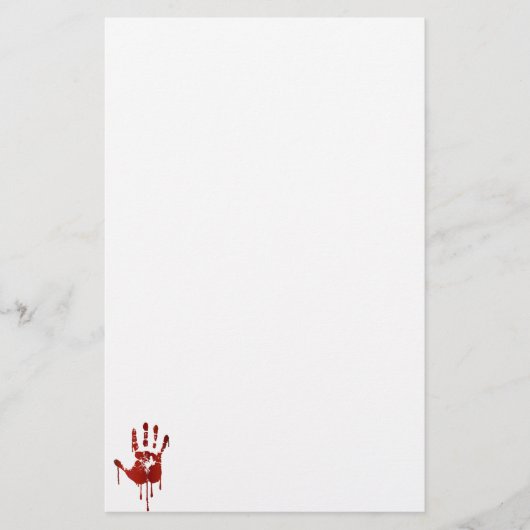 Blutige Hand Briefpapier (Vorderseite)