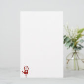 Blutige Hand Briefpapier (Stehend Vorderseite)