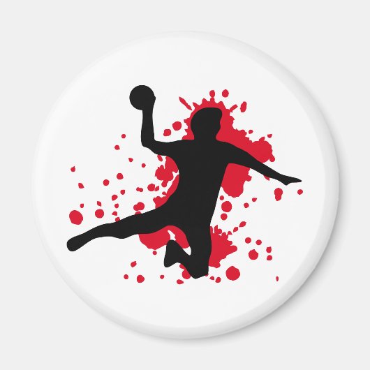 blutige Handball-Dodgeball Magnet (Vorne)